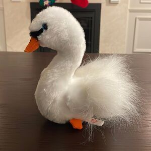 TY Beanie Baby 9" GRACIE the White Swan Plush Stuffed Animal Toy Excellent Con…